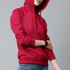 Sudadera con capucha para mujer, color sólido, manga larga, tejido de algodón, informal, para otoño - Product Image 4