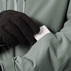 เสื้อแจ็คเก็ตสกีกันน้ำมีฮู้ดสำหรับผู้ชาย Gore-Tex ปิดด้วยซิป สีเทา - Product Image 5