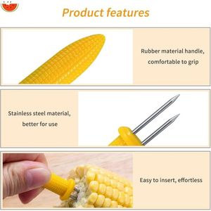 20 Pezzi Supporti per Pannocchie di Mais in Acciaio Inox per Barbecue e Spiedini, Utensili Premium per BBQ - Product Image 3
