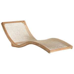 Tumbona Moderna de Madera para Exteriores, Diseño Contemporáneo, Respaldo Sólido, Sin Brazos, Silla de Playa Resistente - Product Image 5