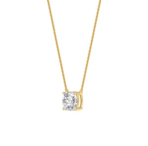 Magnifique pendentif en or rose 9 carats avec diamant de laboratoire taille coussin, pierre unique, 1,00 CTW - Product Image 6