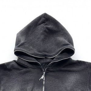 <b>Boys</b> <b>Black</b> Cotton Hooded Zipper <b>Tracksuit</b> Full Sleeve Casual Solid Color Autumn Regular Fit Children Wear With Side Pockets - Product Image 6