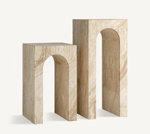 Table d'appoint gigogne en marbre de style Mid-Century Modern pour le marché B2B en Inde - Product Image 1