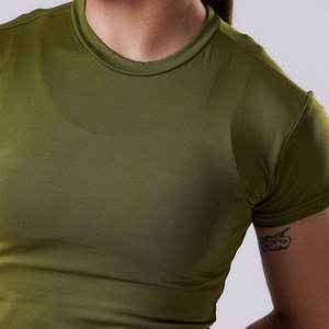 Camiseta de manga corta de compresión para mujer, ropa deportiva transpirable de secado rápido, camiseta de entrenamiento ajustada para mujer - Product Image 6