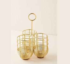 Traditional Iron Cutlery Holder For Cultural <b>Kitchen</b> Decor Blending Heritage <b>Storage</b> Style With Modern Function - Product Image 1