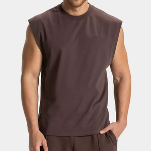 Manufacturer Clothing OEM Tank <b>Top</b> Sleeveless <b>Cropped</b> Boxy Fit Summer Wear Acid Washed Oversized Plus Size Blank Streetwear - Product Image 1