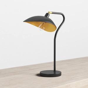 Lámpara de Mesa Moderna y Elegante de Latón con Pantalla de Tela Negra Extraíble, Luz Decorativa Ecológica para Diwali - Product Image 5