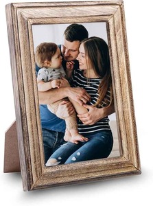 Marco de Fotos Vertical de Madera, Rectangular, Color Marrón, para Mesa, Portafotos para Familia - Product Image 5