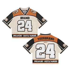 เสื้อยืดเจอร์ซีย์ตาข่ายคอกว้างทรงโอเวอร์ไซส์พิมพ์โลโก้ตามสั่งคุณภาพสูงสำหรับผู้ชาย แห้งเร็ว ระบายอากาศได้ดี - Product Image 6