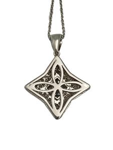 Magnifique collier pendentif étoile en argent sterling blanc Moissanite Diamond Charmant cadeau pour elle en acier inoxydable - Product Image 4