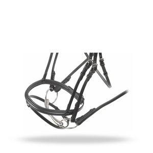 Brida de equitación inglesa acolchada y elevada de tamaño completo para la comodidad del caballo - Product Image 3