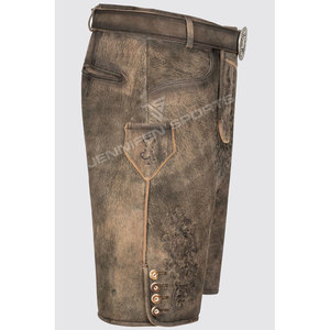 OKTOBERFEST <b>Men's</b> Bavarian Lederhosen Herren Deerskin <b>Brown</b> Leather Oktoberfest Leather <b>Short</b> - Product Image 4