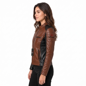 Chaqueta de Cuero para Mujer de la Mejor Calidad, con Textura Suave, Costuras Duraderas, Corte Moderno y Estilo Elegante para Clima Frío - Product Image 3