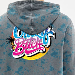 Sudadera con Capucha con Estampado Gráfico Cloud Print, Sudadera de Algodón y Felpa, Sudadera con Capucha Personalizada con Logotipo, Proveedor OEM ODM - Product Image 3