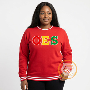 Sweat-shirt personnalisé pour femme Eastern Star, en molleton de coton uni, brodé sur le devant, écologique, de haute qualité, GREEK - Product Image 3