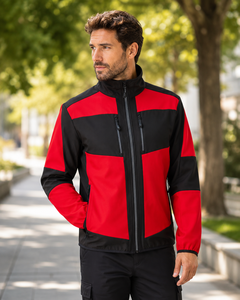 Custom Mens Softshell <b>Jacket</b> Windproof <b>Waterproof</b> Stand Collar Zipper Front Polyester Winter Outdoor <b>Jacket</b> <b>Red</b> Men's <b>jackets</b> - Product Image 6