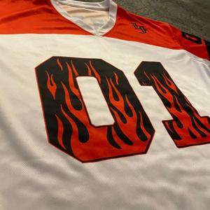 Custom Football Jersey Streetwear V-neck <b>Polyester</b> Mesh Digital Print Retro Football crop t <b>shirt</b> - Product Image 5