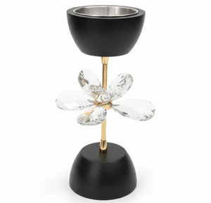 Quemador de Incienso de Madera con Esencia de Cristal, Hecho a Mano, de Nogal, con Flor de Cristal, Decorativo para el Hogar, Aroma Oud Mubkhara - Product Image 2