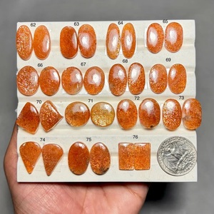 Piedras preciosas sueltas de Sunstone de calidad premium, par de gemas naturales con brillo solar, cabujón para joyería y joyeros. - Product Image 3