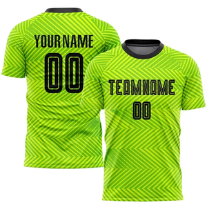 Uniforme de Fútbol Verde de Alta Calidad para Adultos, Cuello Redondo, Manga Corta, Tela de Poliéster, Logotipo Personalizado, Ropa Deportiva para Equipo, Entrenamiento y Juego - Product Image 5