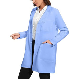 Bata de Laboratorio de Tela Resistente y Cómoda para Uso Diario, Acabado Suave, Diseño de Movimiento Fácil, Uniforme Médico Profesional para Hospital - Product Image 3