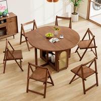 Klappbarer runder Tisch, klappbarer Esstisch aus gesintertem Stein, kleiner Esstisch aus Holz, beweglicher Esstisch im neuen chinesischen Stil