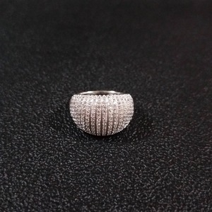 Bague unisexe en platine avec zircon et pierres précieuses, sertie pavé, bijoux personnalisables pour Noël, anniversaire, fiançailles, mariage, fête, taille sur mesure - Product Image 2