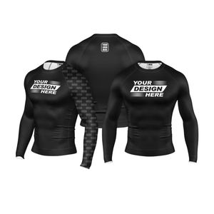 Camiseta de Compresión con Sublimación Personalizada para MMA BJJ, Protección UPF50+ Antibacteriana, Servicio OEM, Manga Larga - Product Image 2