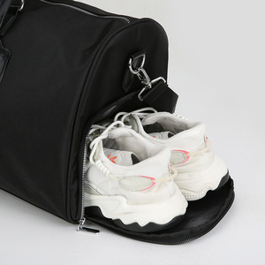 Sac de voyage en nylon pour homme, forme ovale, fermeture à glissière, double poignée, capacité de 20 à 36 L, résistant à l'eau, compartiments multiples - Product Image 5