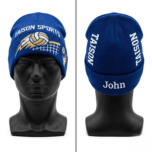 Gorro de Voleibol de Poliéster y Spandex de 240 GSM, Color Turquesa, Diseño Gráfico Multipanel, Logotipo Personalizado con Transferencia Térmica, Gorra Deportiva de Invierno - Product Image 5