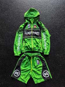Custom <b>Men</b> Windbreaker <b>Jacket</b> and Shorts Set Lightweight Nylon Hooded Tracksuit Two Piece Streetwear Sport Short Set - Product Image 1
