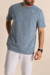 เสื้อยืดแขนสั้นผู้ชายทรงโอเวอร์ไซส์ ผ้าถัก 100% คอตตอน ลวดลายโลโก้ด้านหน้า รุ่นใหม่ล่าสุด แห้งเร็ว เป็นมิตรต่อสิ่งแวดล้อม - Product Image 6