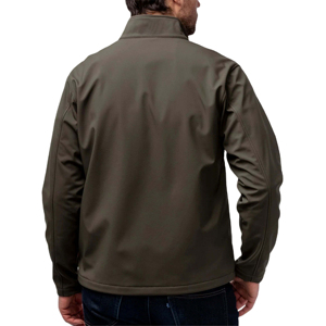 Veste softshell légère et durable pour homme, à capuche, col montant, impression réfléchissante sur le devant, fermeture éclair, hiver, extérieur - Product Image 3