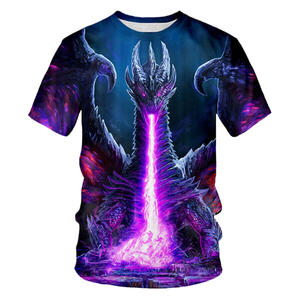 Nueva camiseta informal de manga corta transpirable con estampado de dragón en 3D para hombre y mujer, la mejor calidad a un precio razonable - Product Image 2