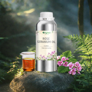 Huile Essentielle Naturelle de Géranium Rose (Rosa Damascena) pour Diffuseur, Soins de la Peau, Cheveux, Massage Corporel, Aromathérapie – Vente en Gros et Fourniture en Vrac - Product Image 1
