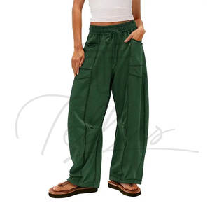 Pantalon de jogging cargo ample en molleton de coton grande taille pour femme – Qualité supérieure - Product Image 3