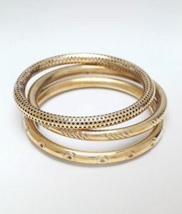 Chunky Boho Brass <b>Bangle</b> Stack Wedding Party Festive Adjustable Gold Polished Antique Cuff Vintage Statement Jewelry <b>Bracelet</b> - Product Image 2