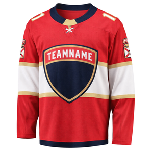 Camiseta de Hockey sobre Hielo Roja de Manga Larga, Uniforme Deportivo Transpirable para Equipo, Ropa Deportiva Profesional para Entrenamiento y Práctica - Product Image 2