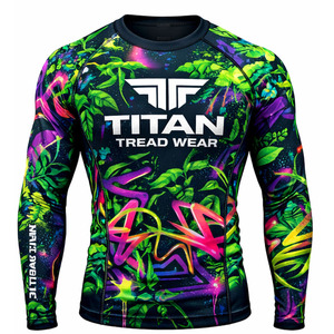 เสื้อแรชการ์ดกีฬา-ต้านเชื้อแบคทีเรีย แห้งเร็ว ป้องกันรังสียูวี โลโก้ด้านหน้า-ผ้ายืดสแปนเด็กซ์/โพลีเอสเตอร์ สำหรับกีฬาทางน้ำ โยคะ กิจกรรมกลางแจ้ง - Product Image 1