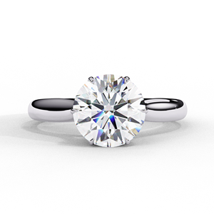 Anillo de Diamantes para Mujer, Anillo de Compromiso Minimalista con Solitario, Chapado en Plata, Joyería Fina para Regalo de Boda o Fiesta - Product Image 4