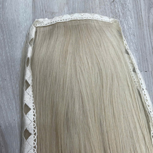 Cola de Caballo Natural Lisa de Color Rubio, Cabello Humano Vietnamita 100% Brillante, Sin Enredos, Sin Caída, Lista para Enviar, Precio al por Mayor - Product Image 4