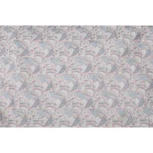 Tissu en soie italienne de 58 pouces de large, broderie florale, travail au fil multicolore, 100% soie - Product Image 3