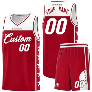 Ensemble de maillots de basket-ball personnalisés, impression numérique, 100% polyester, logo de l'équipe, nom, numéro, club universitaire, entraînement, salle de sport, vêtements de sport sur mesure - Product Image 1