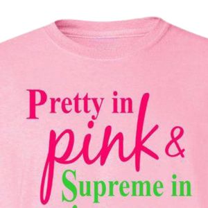 Camiseta Pretty in Pink Supreme en verde, camiseta de algodón de manga corta, top informal a la moda para mujer, ropa griega cómoda de verano - Product Image 6