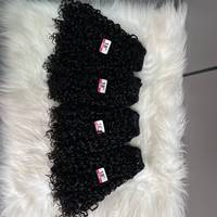 Cheveux humains vierges non traités, extensions de cheveux naturels bruts, prix de gros, en stock, lots de cheveux bouclés Pixie, 10 à 20 pouces