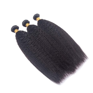 Cabello nublado rizado recto venta al por mayor trama de Color Natural cutícula completa alineada rizado paquetes de cabello pelucas de cabello humano sin pegamento - Product Image 5