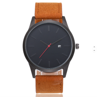 Nouvelle montre, montre-bracelet à quartz unisexe, best-seller, tendance, décontractée, rétro, avec bracelet en cuir et affichage de la date.