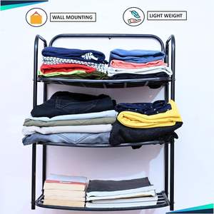 Durable Plastic <b>Metal</b> Shoe Rack Tier Stackable Organizer <b>for</b> Home Closet Entryway Easy Assembly - Product Image 4