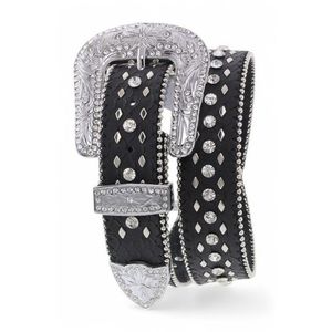 Cintura con Cristalli Incastonati in Materiale PU e Plastica Resistente - Product Image 1