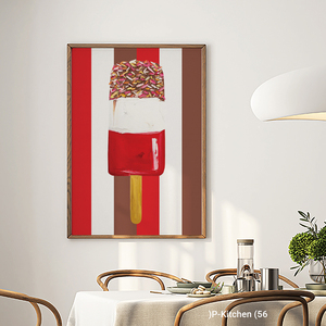 Tableau mural en toile sur le thème de la cuisine, affiche illustrant des glaces, décoration murale moderne sur le thème des desserts pour la maison - Product Image 2